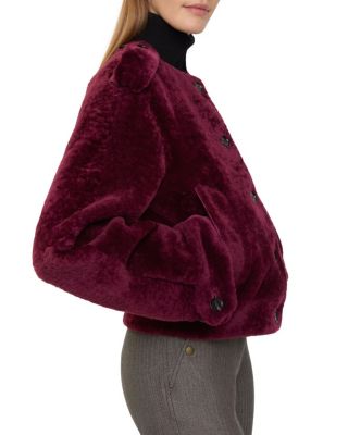 Detachable Scarf Shearling Jacket