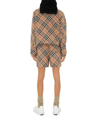 Cropped Reversible Check Jacket