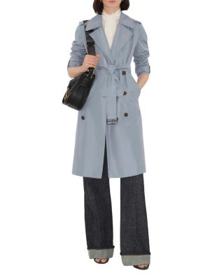 Long Silk Trench Coat