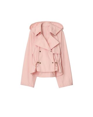 Tropical Gabardine Hooded Trench Jacket