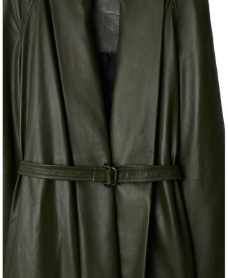  Leather Wrap Coat