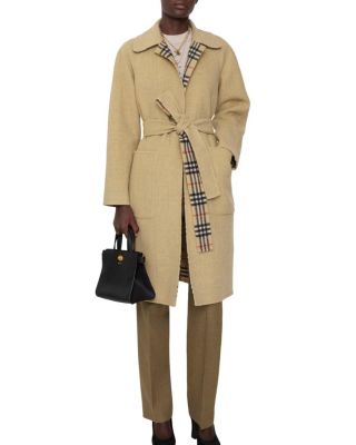 Reversible Wool Wrap Coat