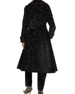 Vine Silk Blend Velvet Tailored Coat