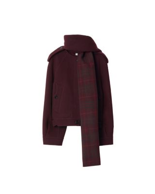 Detachable Scarf Wool Jacket