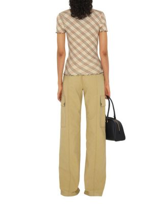 Check Stretch Cotton T-shirt