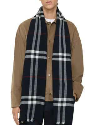  Wide Check Wool Scarf