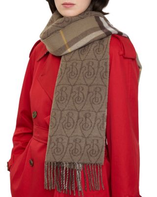  Reversible B Shield Cashmere Scarf