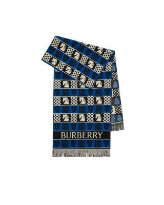  Chess Fair Isle Wool Scarf