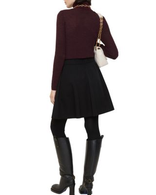 Gabardine Trench Mini Skirt