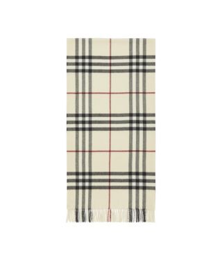 Wide Check Cashmere Scarf