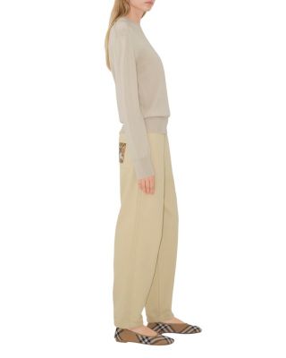 Check Label Cotton Jogging Pants