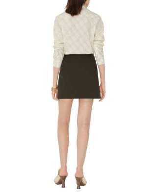 Bonded Gabardine Trench Mini Skirt