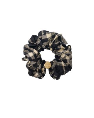 Check Silk Scrunchie
