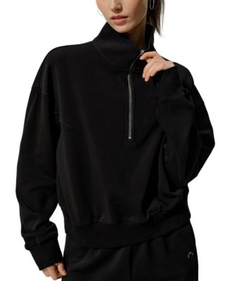  SILKERRY Oversized Heirloom '89 Stand Collar Half-Zip Pullover
