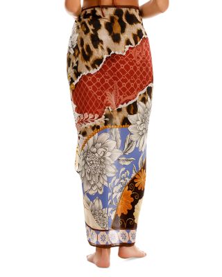 Marine Quilt Pareo Swim Cover-Up