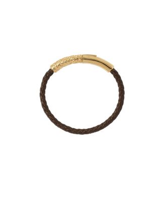 Leather Check Bracelet