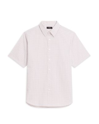 Irving Short Sleeve Mini Geo Relaxed Fit Button Down Shirt