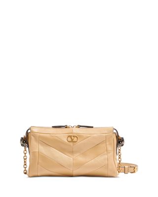 Panthea Small VLogo Leather Shoulder Bag 