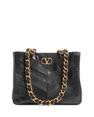 Laseine Small VLogo Leather Tote Bag