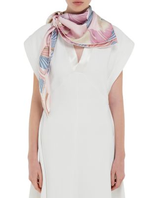 Brezza Print Square Silk Scarf