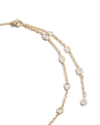 Certified Lab Grown Diamond Mixed Cut Azadi Puff Set Convertible Necklace in 14K Yellow Gold, 4.0 tcw