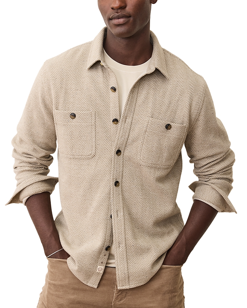 Marine Layer Pacifica Stretch Twill Overshirt In Neutral