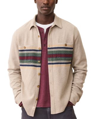 Marine Layer Pacifica Stretch Twill Overshirt In Neutral