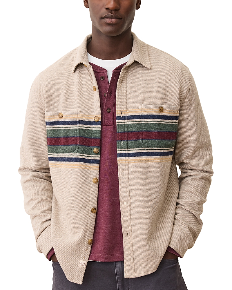 Marine Layer Pacifica Stretch Twill Overshirt In Neutral