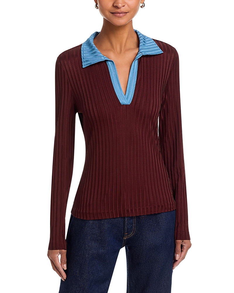 rag & bone Natalia Colorblocked Polo Sweater