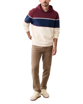 Relaxed Fit Color Block Fleece Hoodie