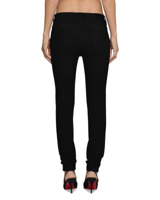 Moss Mid Rise Skinny Jeans in Noir