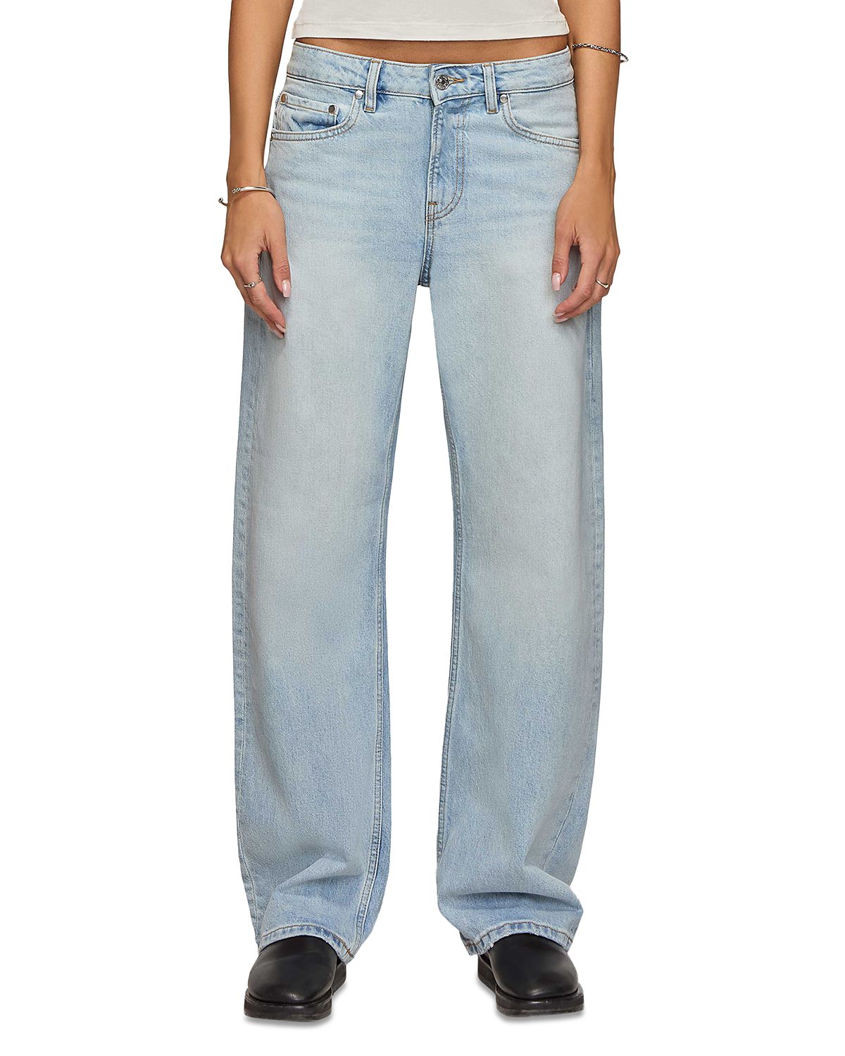 Eb Denim Alida High Rise Loose Bowed Jeans