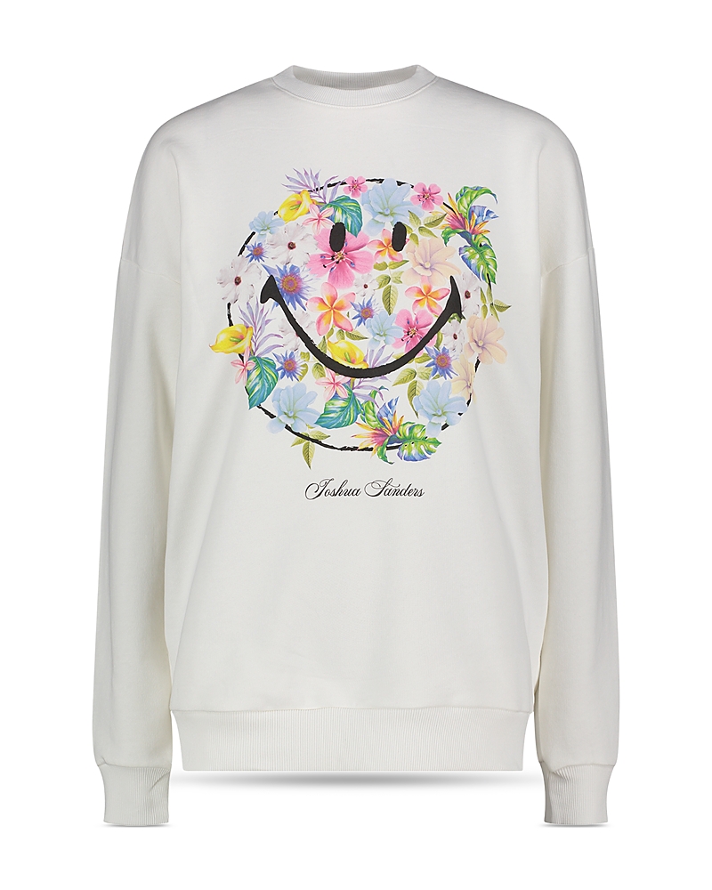 Joshua Sanders Flower Smile Crew Sweatshirt