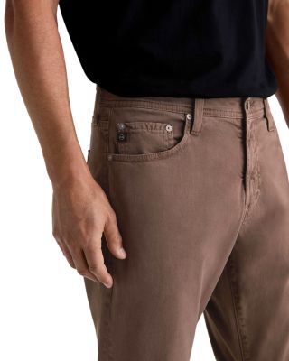 Everett Slim Straight Fit Twill Pants in Sulfur Taupe Gray