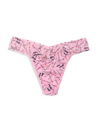 Printed Signature Lace Original Rise Thong