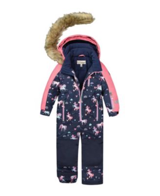Girls' One-Piece Play Snowsuit Unicorn - Little Kid
