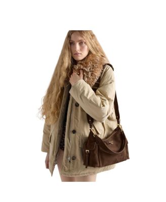  Aimee Large Suede Shoulder Bag