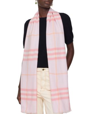  Wide Check Wool Scarf