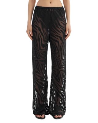 Sheer Zebra Pattern Pants