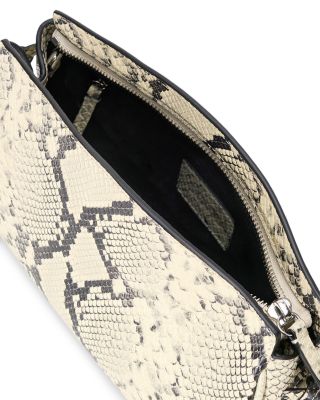 Maude Snake Embossed Leather Convertible Crossbody Clutch