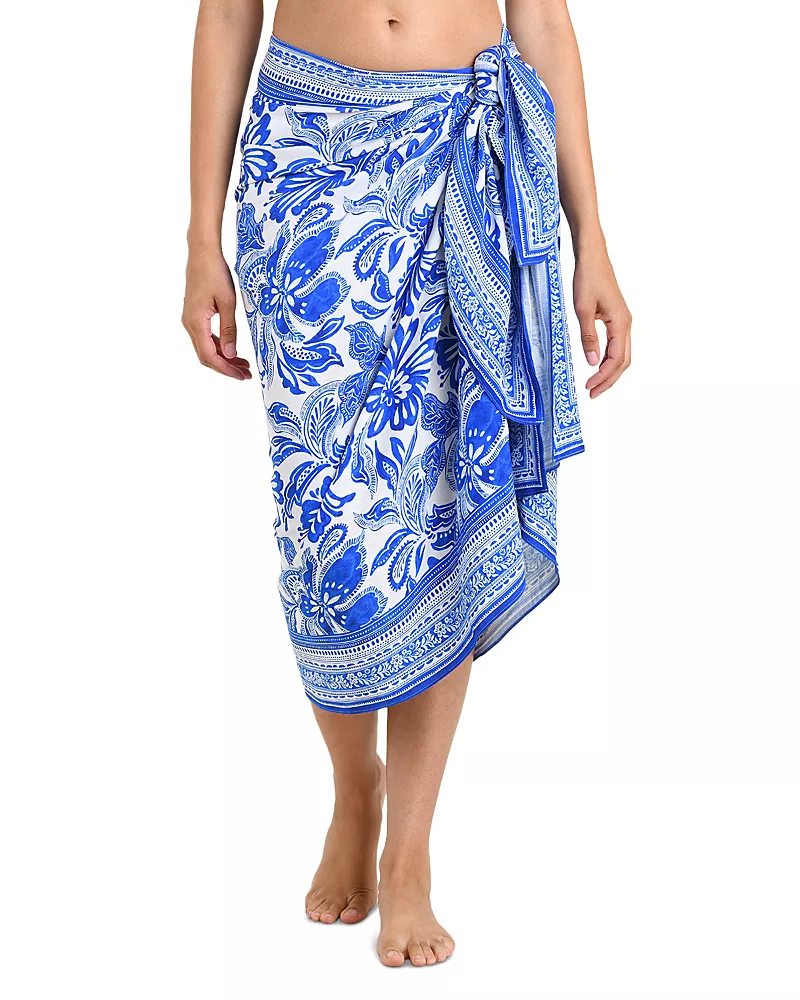 La Blanca Botanical Brocade Pareo Swim Cover-Up