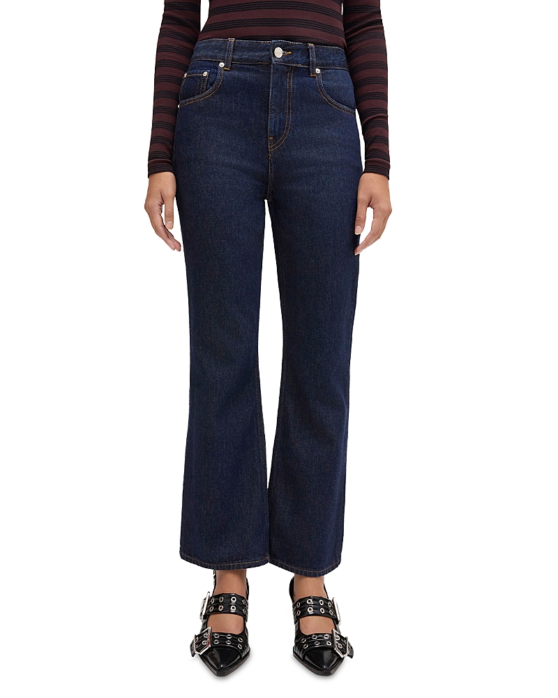Ganni Essentials Mid Rise Bootcut Jeans in Rinse