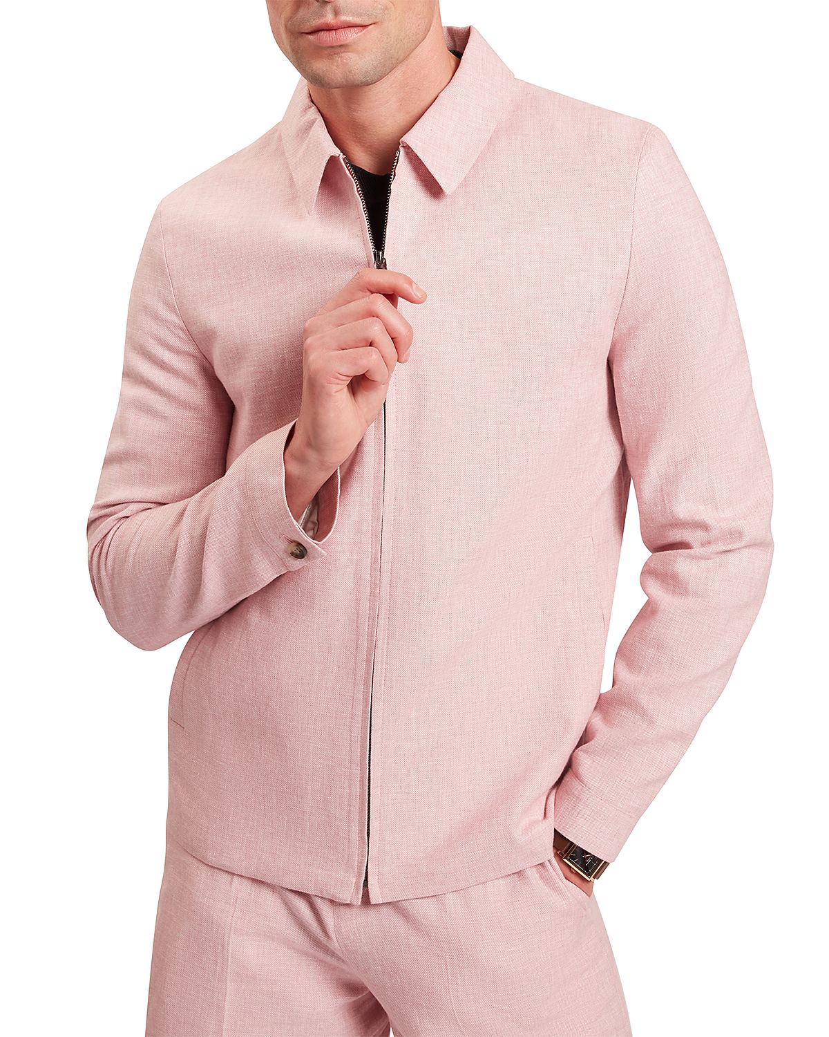Ted Baker Ashleyj Linen Blend Harrington Jacket