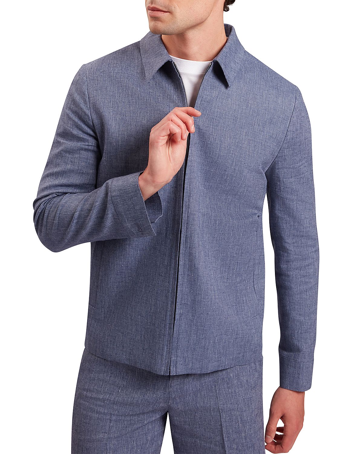 Ted Baker Ashleyj Linen Blend Harrington Jacket
