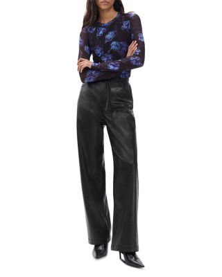 Yana Printed Mesh Long Sleeve Tee