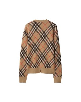  Check Wool Mohair Blend Sweater