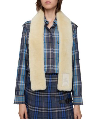  Narrow Check Wool Scarf