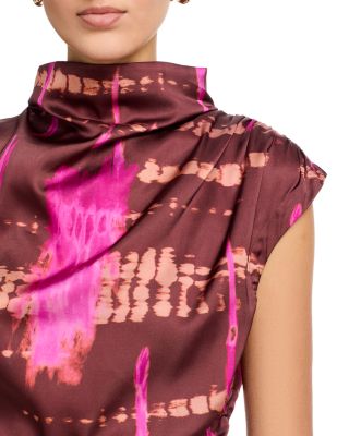 Avery Satin Print Top