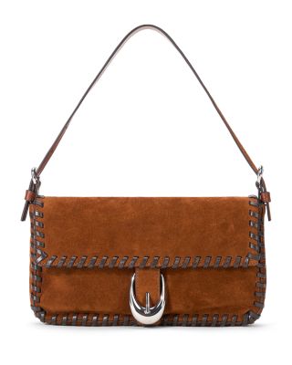 Harlow Suede and Leather Shoulder Bag