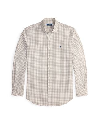 Classic Fit Plaid Stretch Poplin Shirt